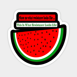 Show Me What Resistance Looks Like - This Is What Resistance Looks Like - Watermelon - Back Magnet