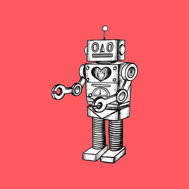 Old fashioned looking b movie robot by Jamiee6610