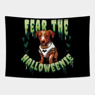 Fear the Halloweenie Tapestry