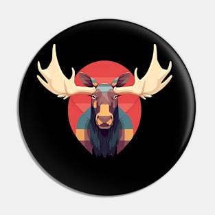 Cool Moose, Forest Animal Pin