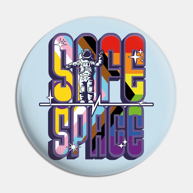 LGBT Safe Space - 2SLGBTQIA+ Safe Space Pin by Yesteeyear