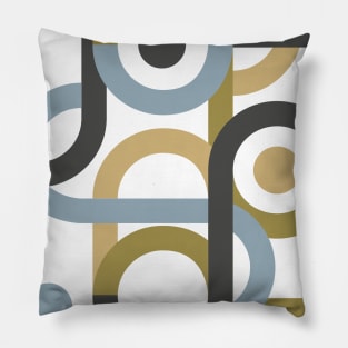 Geometric pattern modern brown mid century Pillow