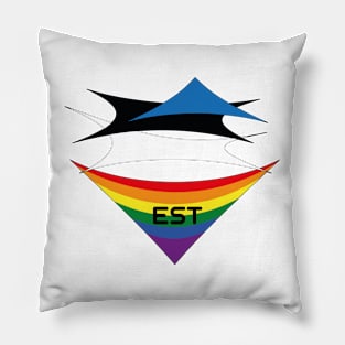 Estonia  pride flag Pillow