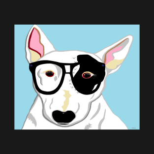 Hipster Bull Terrier T-Shirt