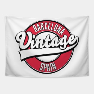 Barcelona spain retro style logo. Tapestry