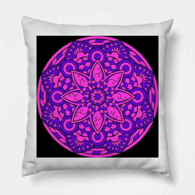 Floral Mandalas 108 (Style:25) Pillow by luminousstore