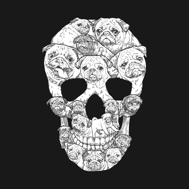 Pug Skull by Dinny