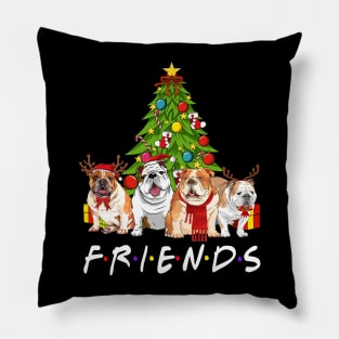 Christmas Tree Bulldogs Pillow