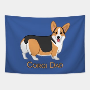 Cute Red Tricolor Pembroke Corgi Dog Dad Tapestry