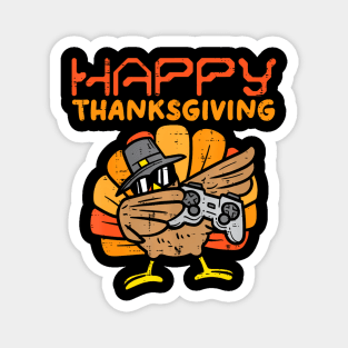 Thanksgiving Dabbing Gamer Turkey Kids  Girls Men Magnet