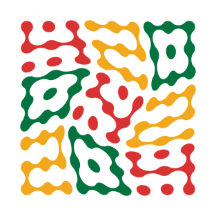 Twisted 420 Metaballs Typography (Rasta Colours) T-Shirt