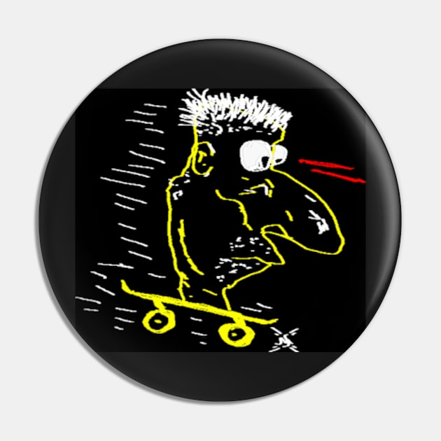 Skater Head Pin by Deadfluffy