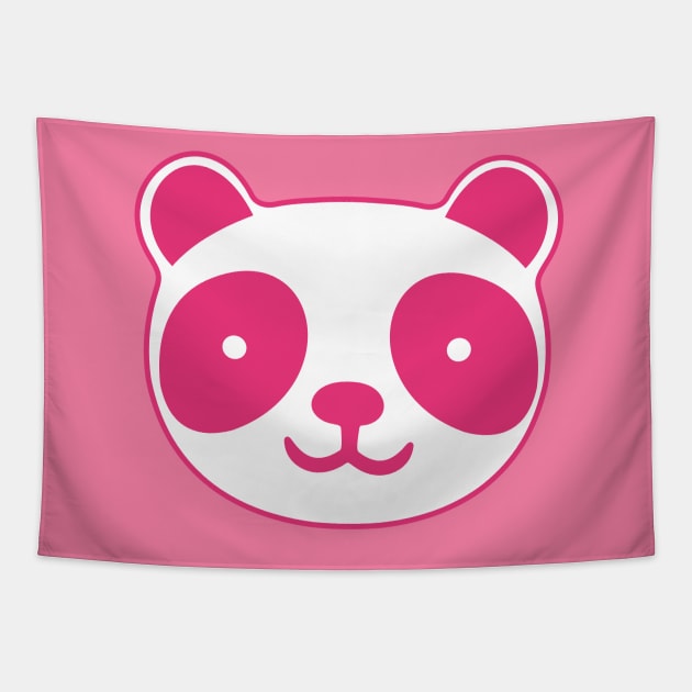 Cute Little Pink Panda Tapestry by XOOXOO