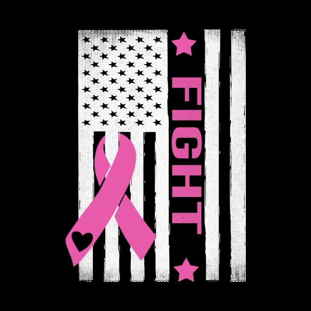 Fight USA Flag Breast Cancer Awareness Month by nadinecarolin71415