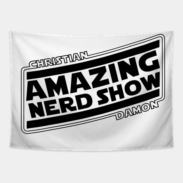 The Amazing Nerd Logo! (Black) Tapestry by The Amazing Nerd Show 