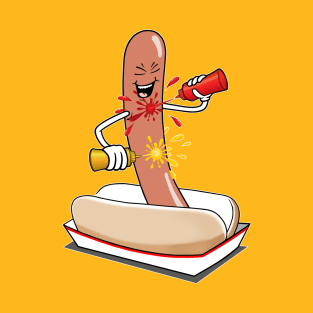 Happy Hot Dog Ketchup & Mustard T-Shirt