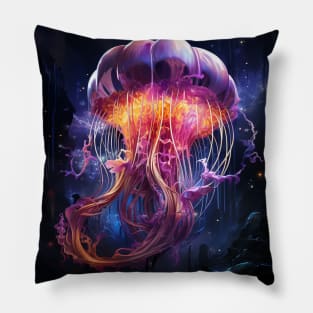 Neon Jellyfish #2 Pillow