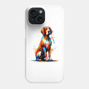 Vibrant Bracco Italiano in Abstract Splash Art Phone Case