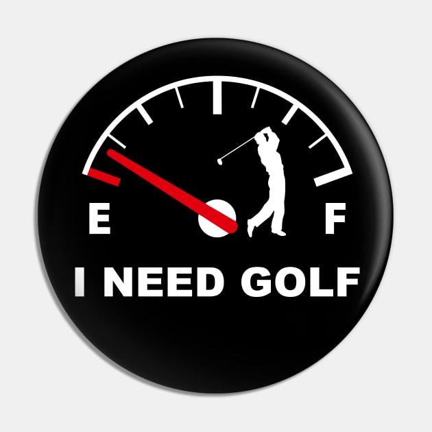 Funny Golf print Pin by Buff Geeks Art