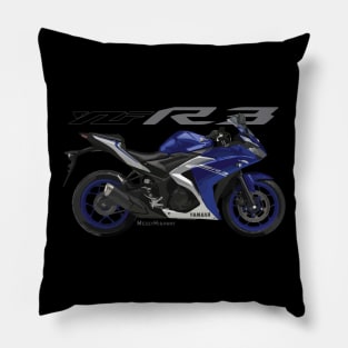 Yamaha R3 17 blue, sl Pillow