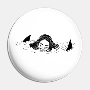Swimming with fear Pin
