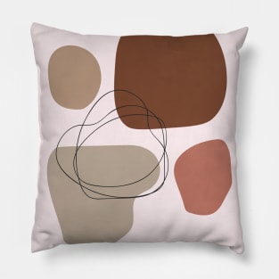 Abstract Shapes, Scandinavian Wall Art 1 Pillow