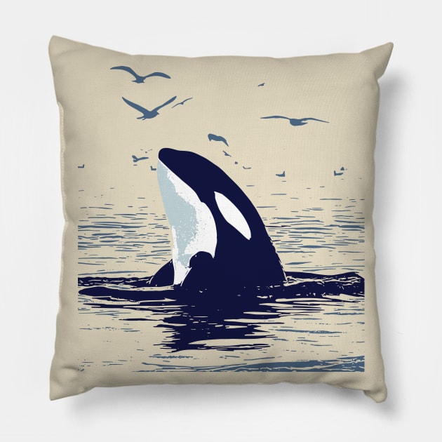 Whale Watcher Pillow by 