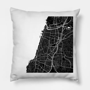 Tel Aviv Jaffa Map Map Poster Black and White, Israel Gift Printable, Modern Map Decor for Office Home Living Room, Map Art, Map Gifts Pillow