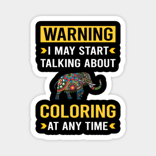 Warning Coloring Magnet