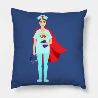 Nurse with a superhero cape Pillow