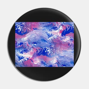 Pink and blue finger Painting Pattern Pin