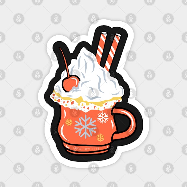 Peppermint Mocha Christmas Drink Magnet by faiiryliite