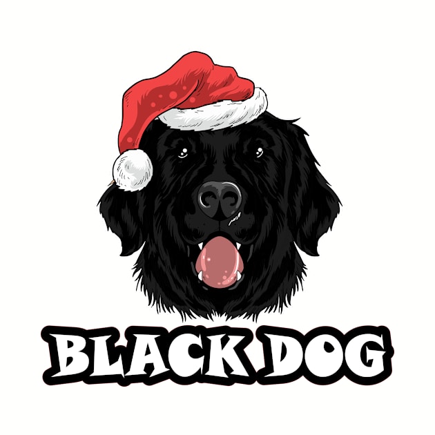 black dog merry christmas by Tshirt Bomber