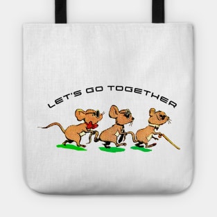 We don't see but we feel! glasses mice Tote