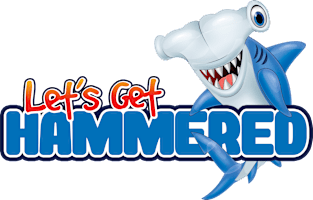 'Let's Get Hammered!' Awesome Shark Gift Magnet