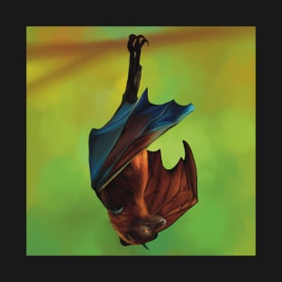 Fruit bat illustration, flying fox painting. Australian bat, unique gift. T-Shirt