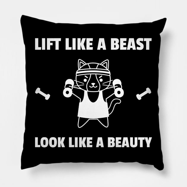 Lift like a beast, look like a beauty Pillow by Link Central