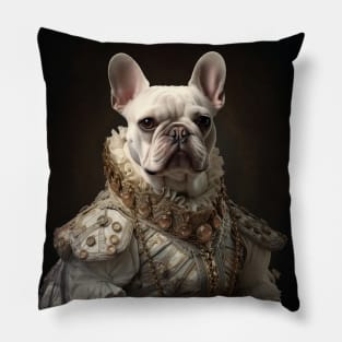 White French Bulldog - Medieval French Princess Pillow