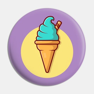 Ice Cream Cone Cartoon Vector Icon Illustration (5) Pin