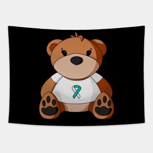 Cervical Cancer Awareness Teddy Bear Tapestry