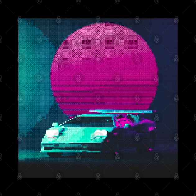 80s Car Pixel Art by TheVintageChaosCo.