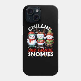Chillin' With My 2nd Grade Snowmies Teacher Christmas Gift Phone Case
