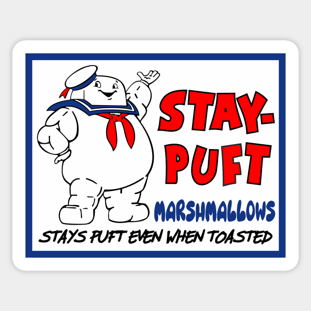 Stay Puft Marshmallow Man Ghostbusters Aufkleber Teepublic De