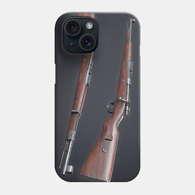 Military Gun Rifle - PBR Mauser Karabiner 98k - 2020015 Phone Case by Semenov