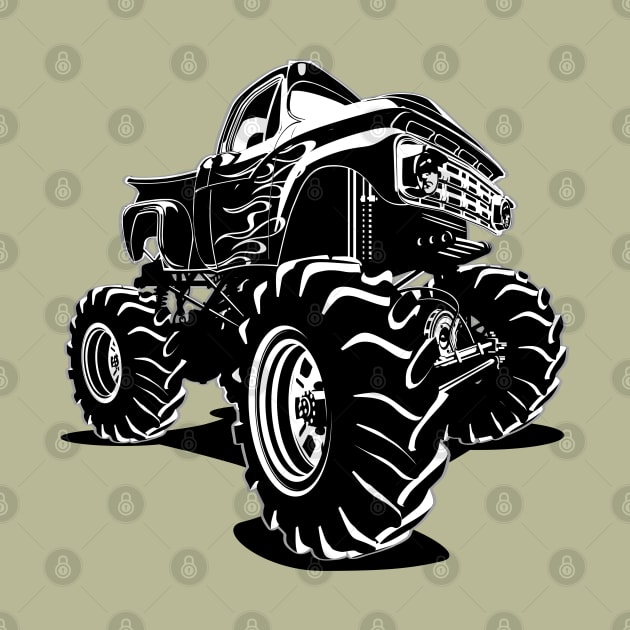 Cartoon monster truck by Mechanik