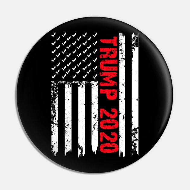 Trump 2020 American Flag Pin by Barnard