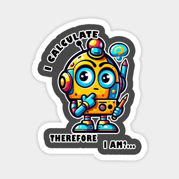 Cute Robot Magnet by Vinokurio