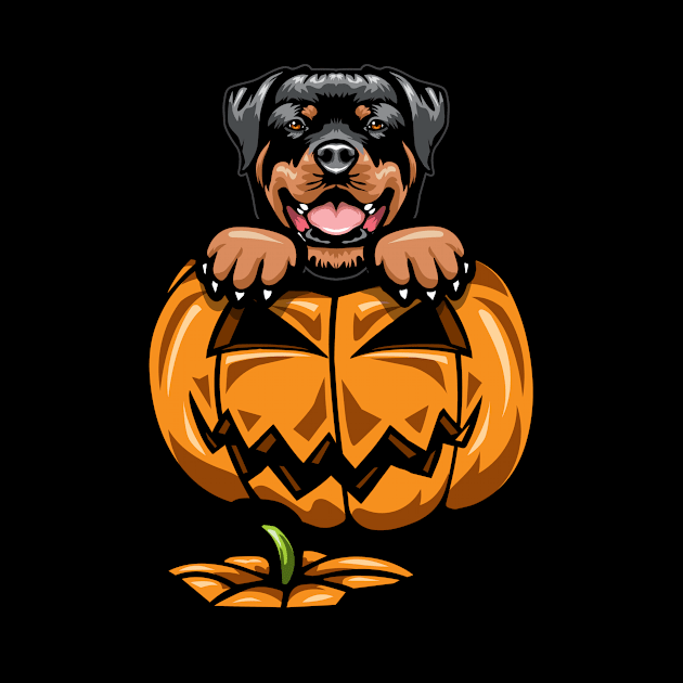 Halloween Rottweiler Pumpkin by IPRINT