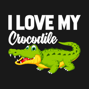 I Love My Crocodile T-Shirt Funny Gifts for Men Women Kids T-Shirt