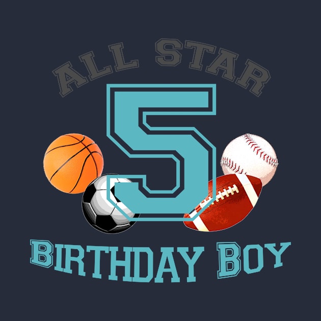 5 years old sports birthday by LND4design